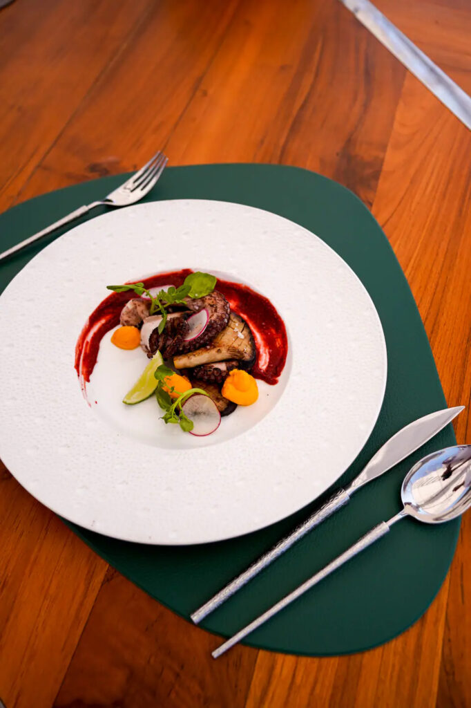 Plated appetiser served at the Kayra dining table