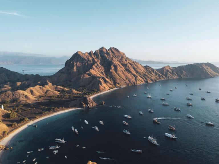 Padar Island ridges above the anchorage, the classic view on a Komodo national park tour
